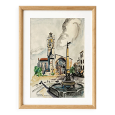 Aquarelle de Françoise Grassin – Toulouse, Cathédrale Saint-Etienne