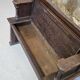 Small 19th century church chest bench in solid oak