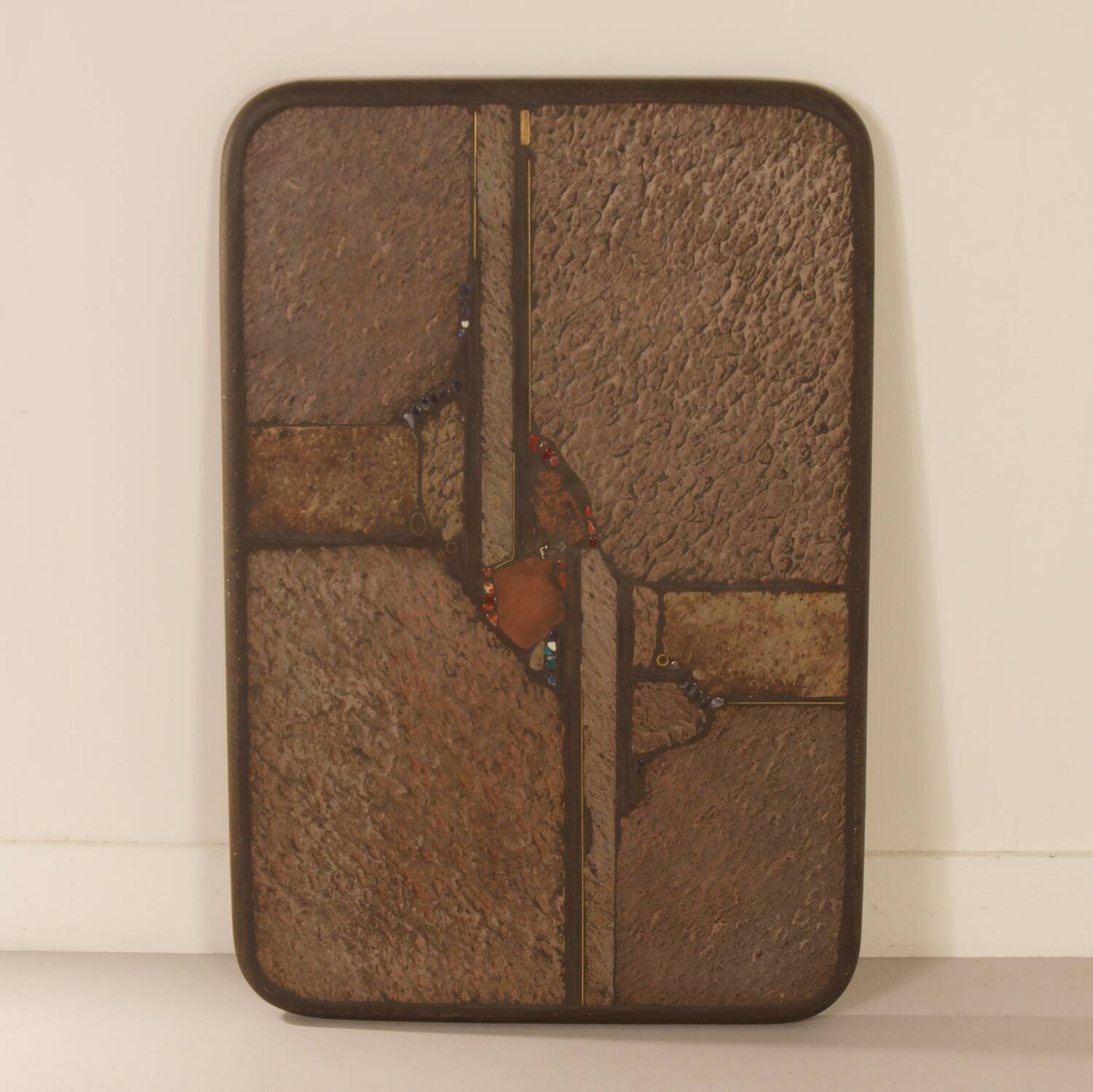 Brutalist Coffee Table by Paul Kingma with a Chamsa (protective hand), 1980s
