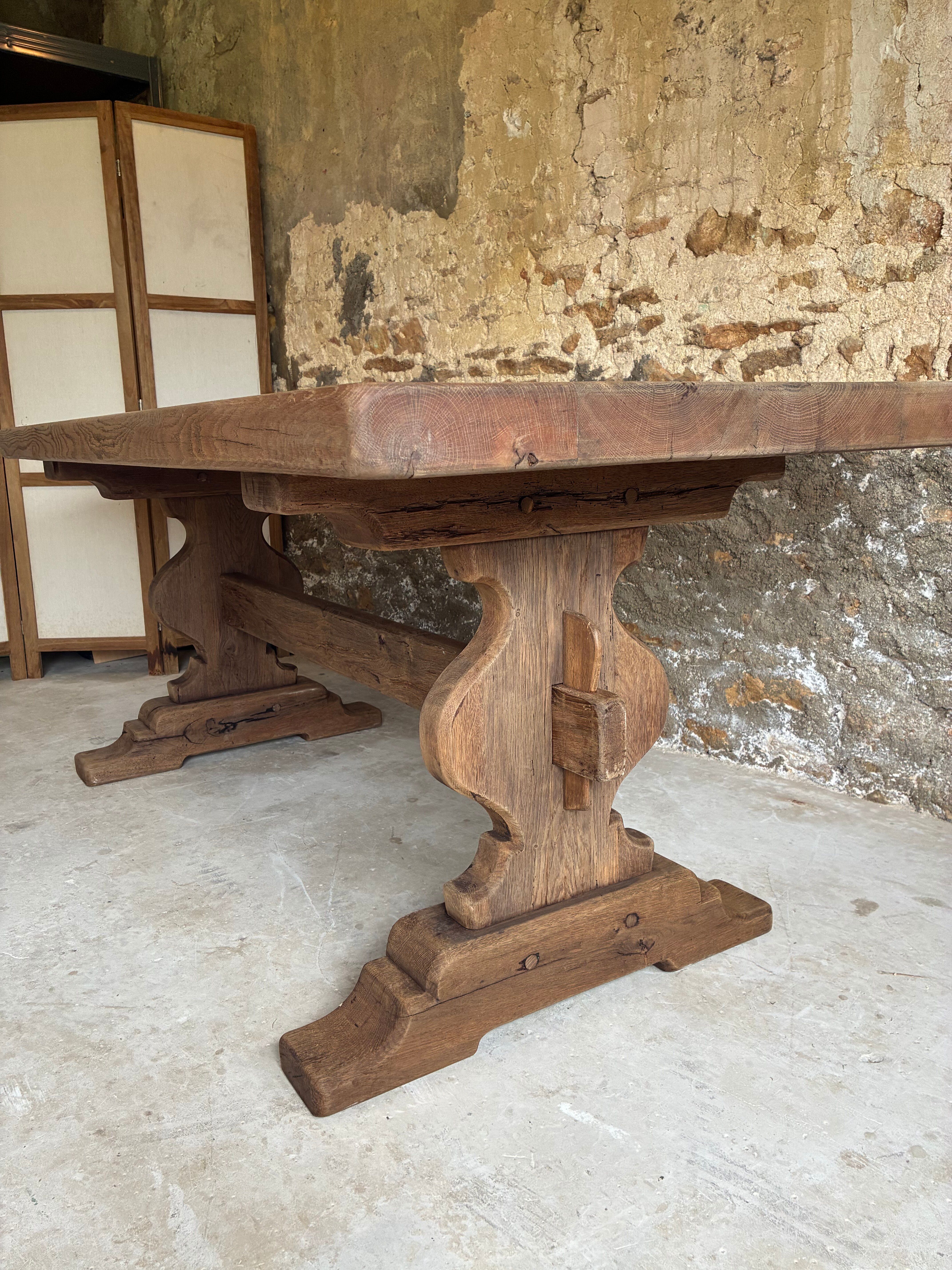 Monastery style farmhouse table