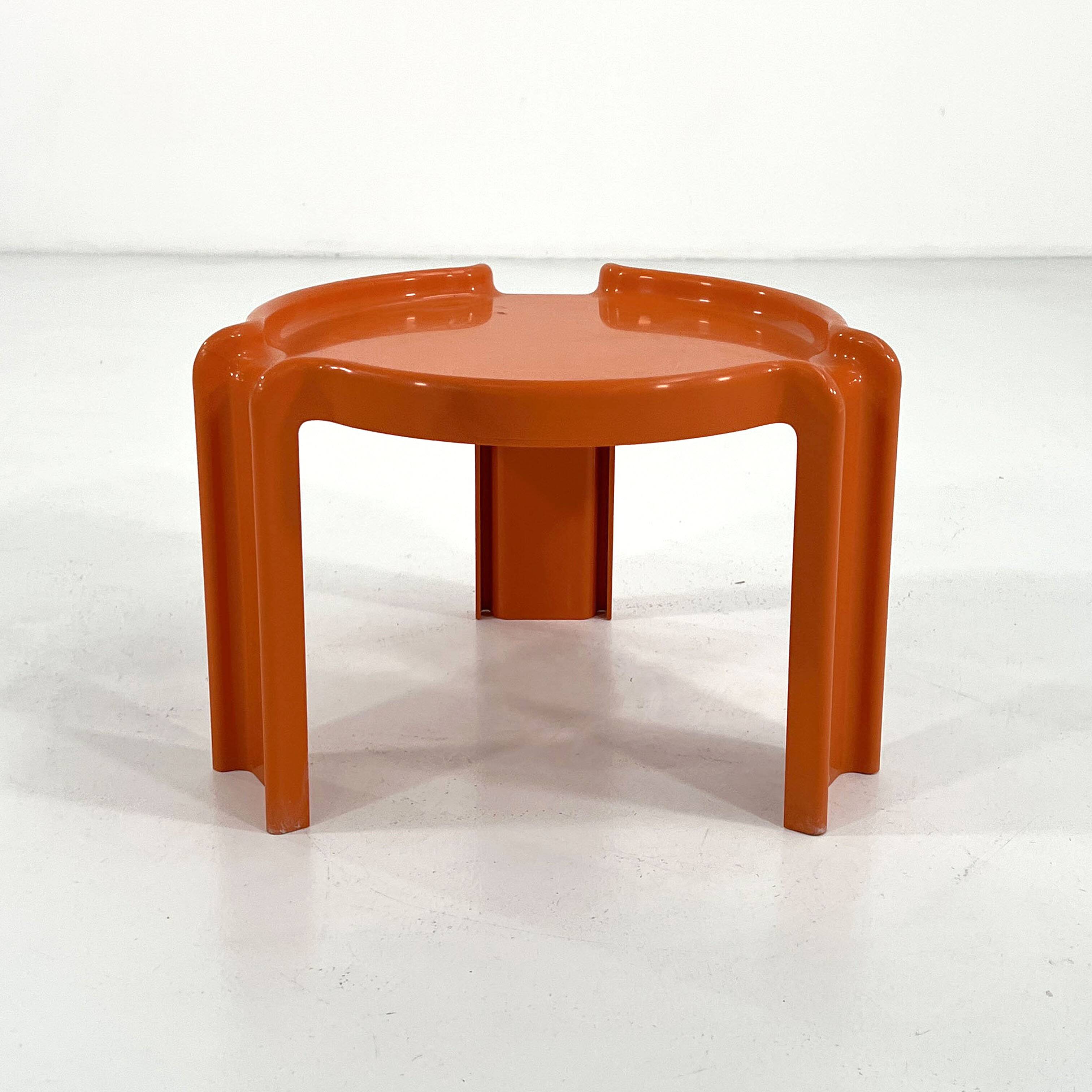 Orange side table by Giotto Stoppino for Kartell, 1970.