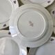 set of 6 flat plates Digoin Sarreguemines small flowers 50s