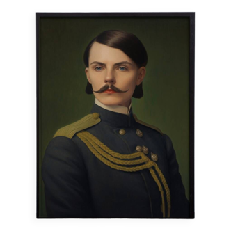 Old portrait - “Les moustachu-es” series