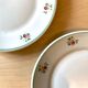 Lot two plates porcelain vintage flower motifs
