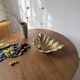 Immense wooden plate 1900 shell with golden patina