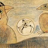 Max ERNST, Oiseaux, 1970. Original lithograph on Arches paper
