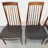 Set of 4 vintage Scandinavian style rosewood chairs from the 60s, by Ernst Martin Dettinger