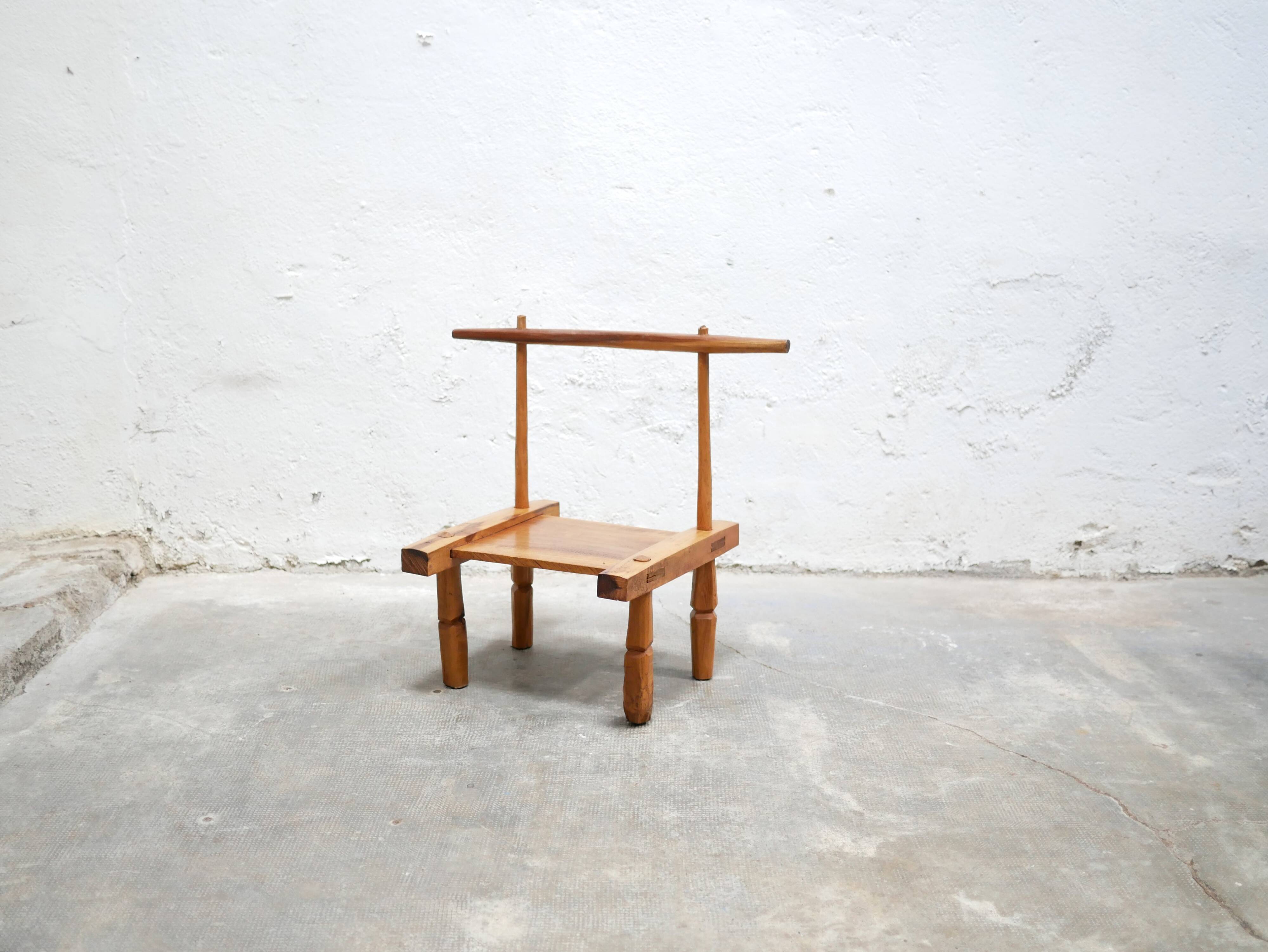 Antique Brutalist African Chair