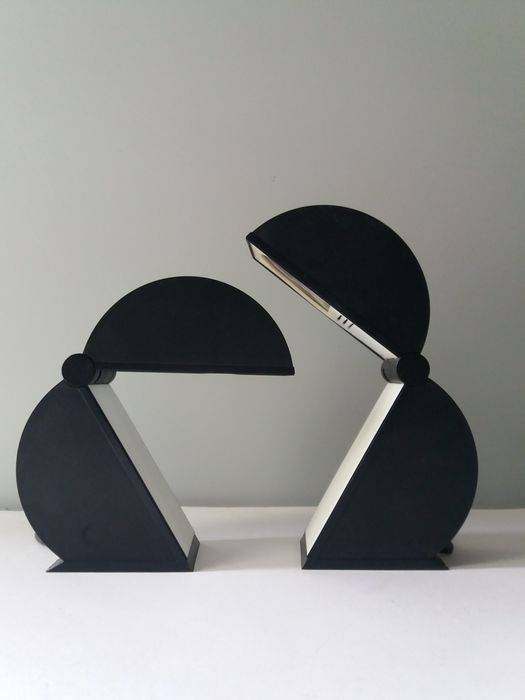 Pair of Italian Disco table lamps by Bertorelle