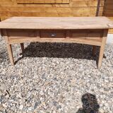 Old fir table 3 drawers