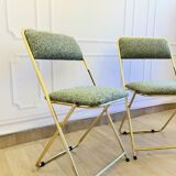 Paire de chaises Lafuma vintage restaurées – design années 70
