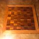 Ancien plateau de jeu dames & échecs marquèterie bois vintage