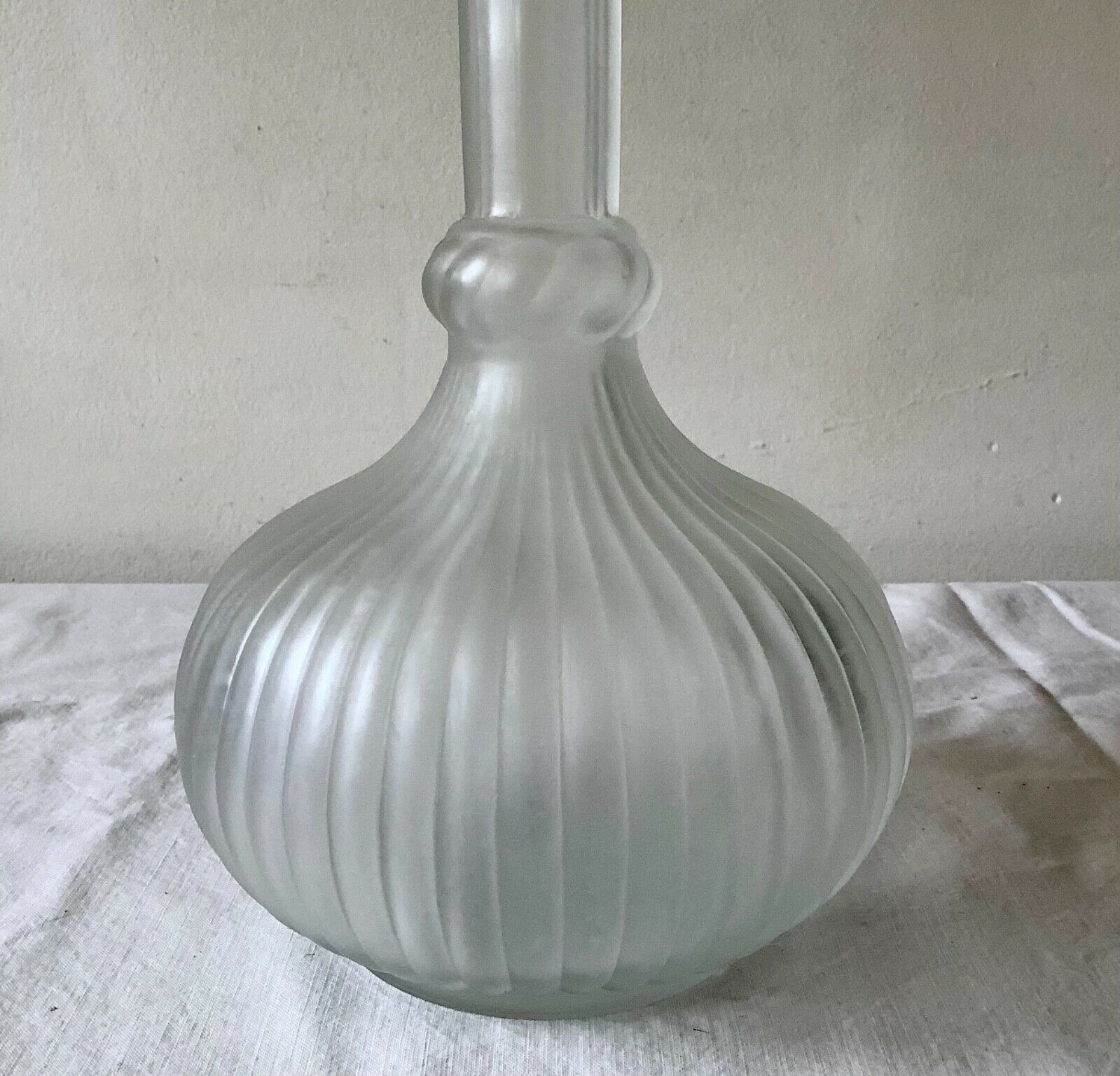 Frosted glass carafe