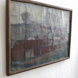 Wabi sabi landscape painting | Oil on canvas | 1920s | Belgium