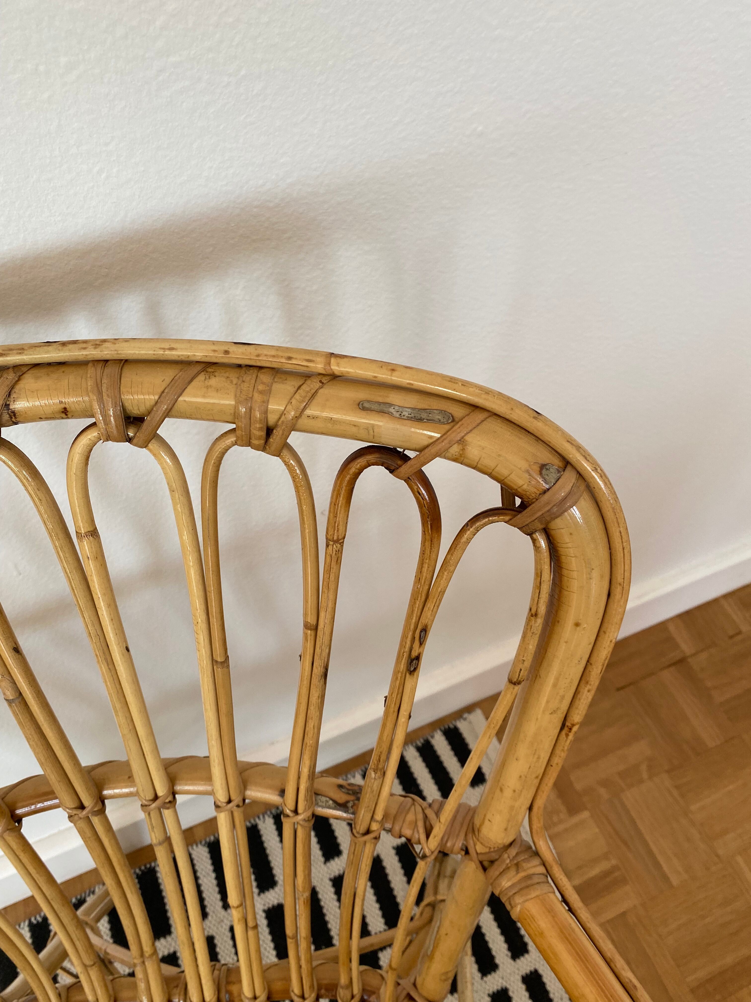 Vintage rattan armchair