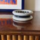 Black and white marble inlays ashtray, Casigliani Italy, 1970s