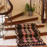 Boucherouite, 155 x 92 authentic hand made wool rug