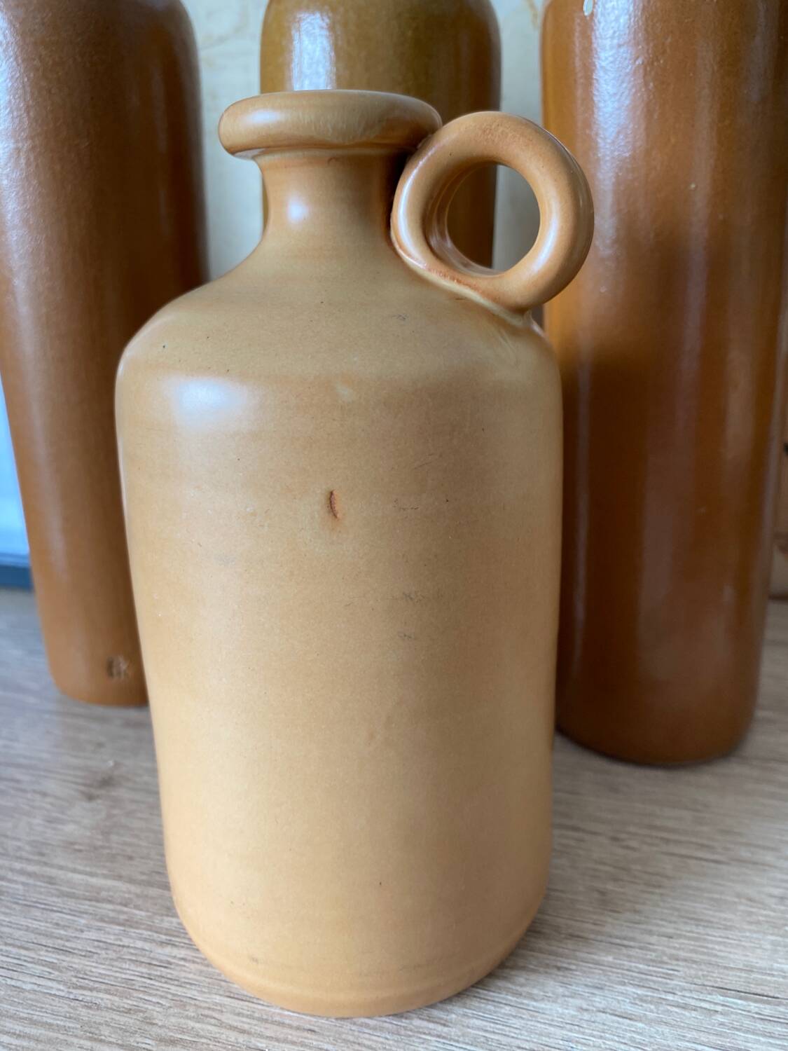 Set of 4 stoneware bottles