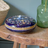 Gien blue earthenware candy box