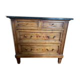 Antique wooden order with black marble top