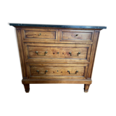 Antique wooden order with black marble top