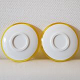 Set de 2 tasses à expresso jaunes Guzzini avec soucoupes