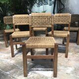 Raffia braided chairs 50