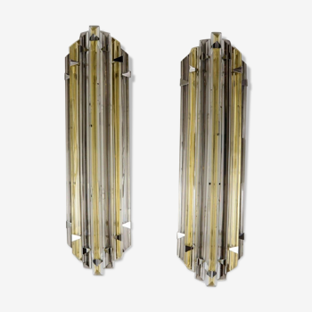 Murano glass wall light pair 1995