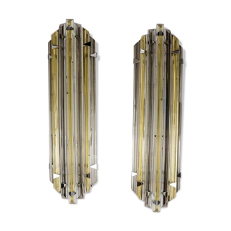 Murano glass wall light pair 1995