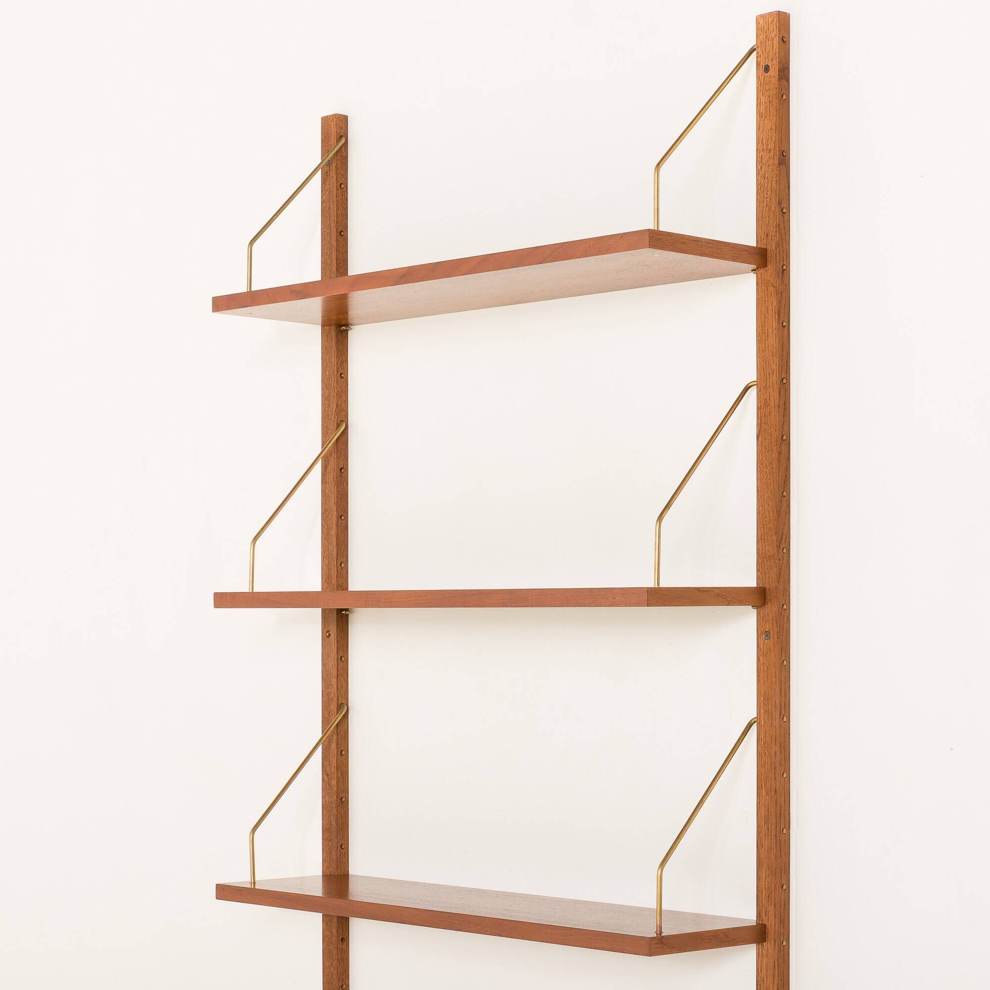 Danish mid-century teak shelving unit with a desk, 1970s