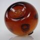Italian amber glass decanter with stopper, 1960s