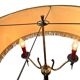 Vintage "gold" floor lamp with fringes b 55 h 160