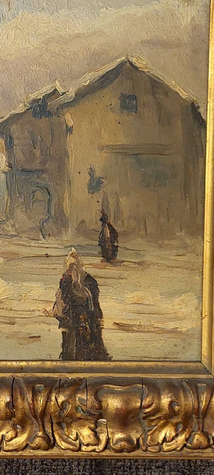 Old painting French school 19th century