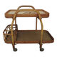 1950s bar chariot - ceramic tray from saint amand