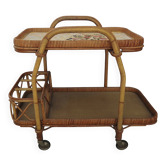 Chariot de bar années 50' - plateau céramique de saint amand