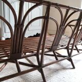Rattan and bamboo sofa