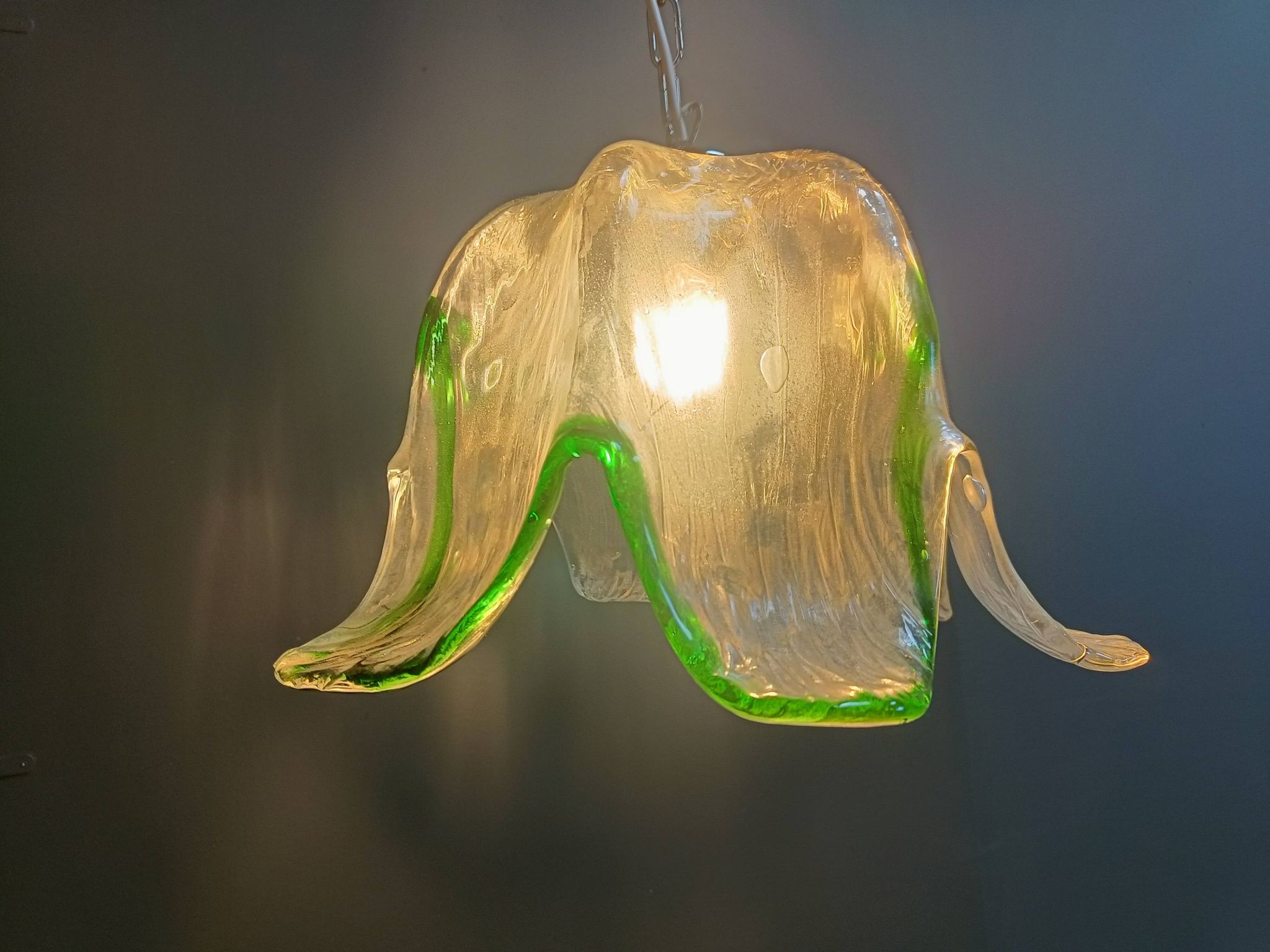Suspension en verre de Murano, pour Mazzega, années 1960