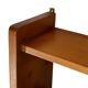 Vintage wooden wall shelve rack in pinewood minimalist design