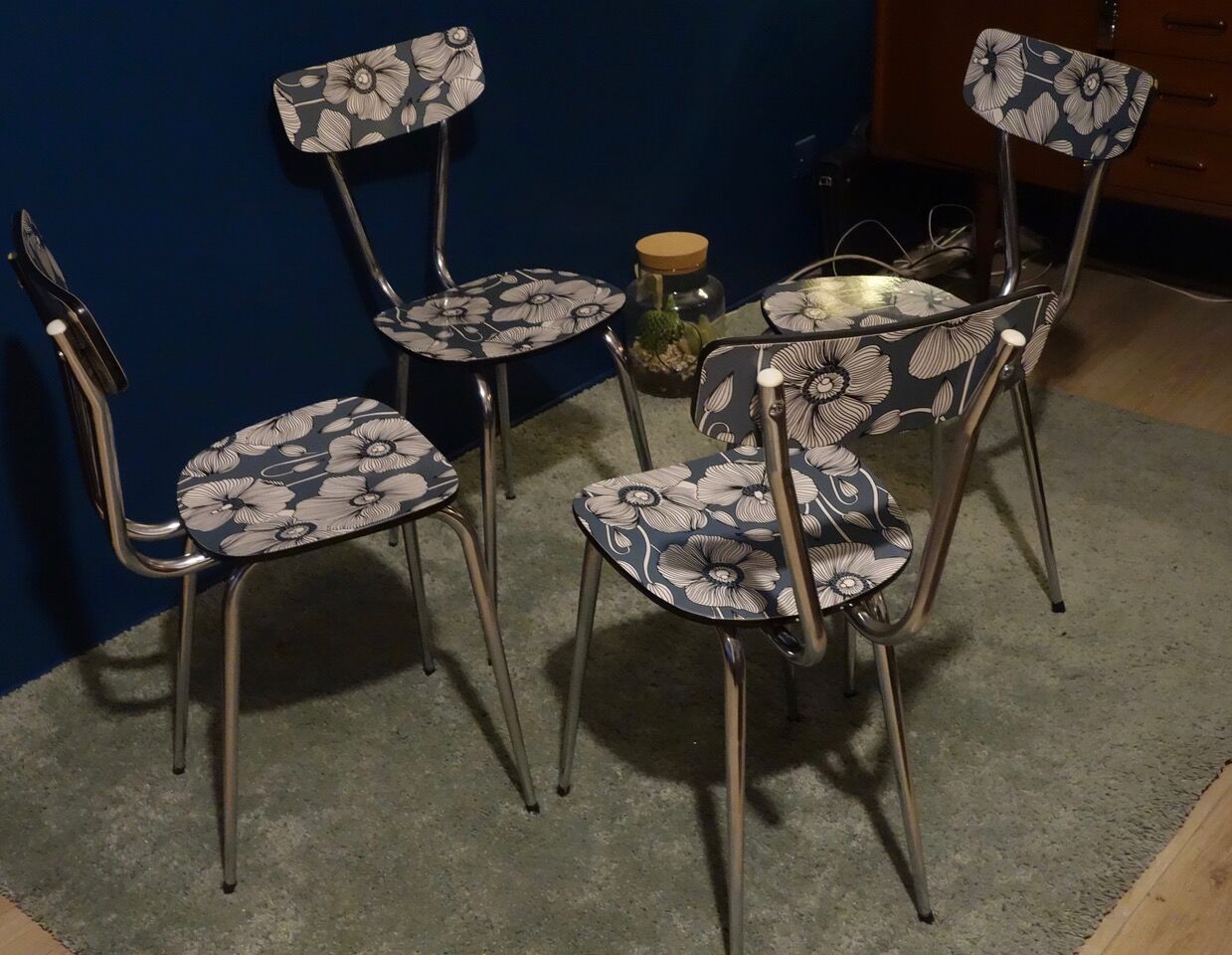 4 restyled formica chairs