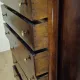 Empire period chest of drawers, early 19th century, in flame mahogany.