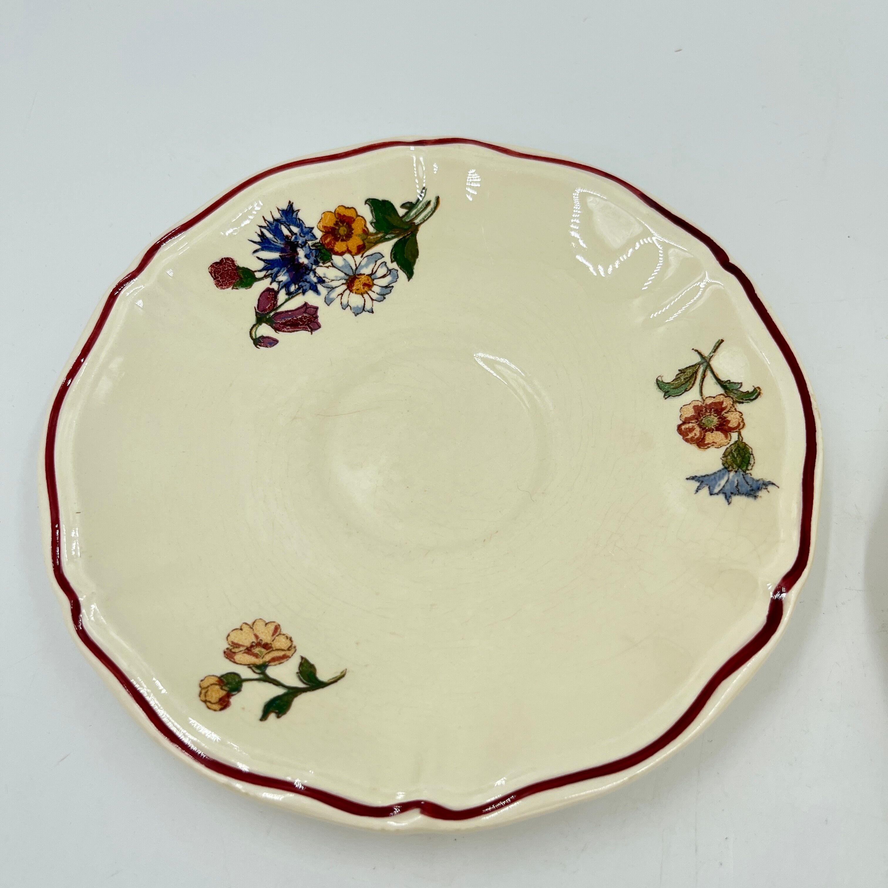 Duo of sub-cups sarraguemines décor agreste