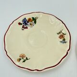 Duo of sub-cups sarraguemines décor agreste