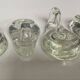 Set of 4 Schneider France crystal candle holders from the 1970s.