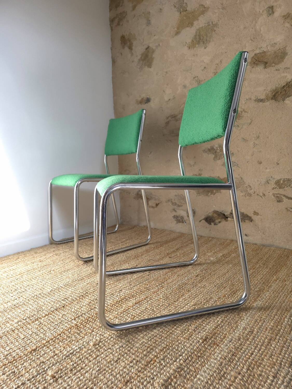 2 chrome Bauhaus chairs