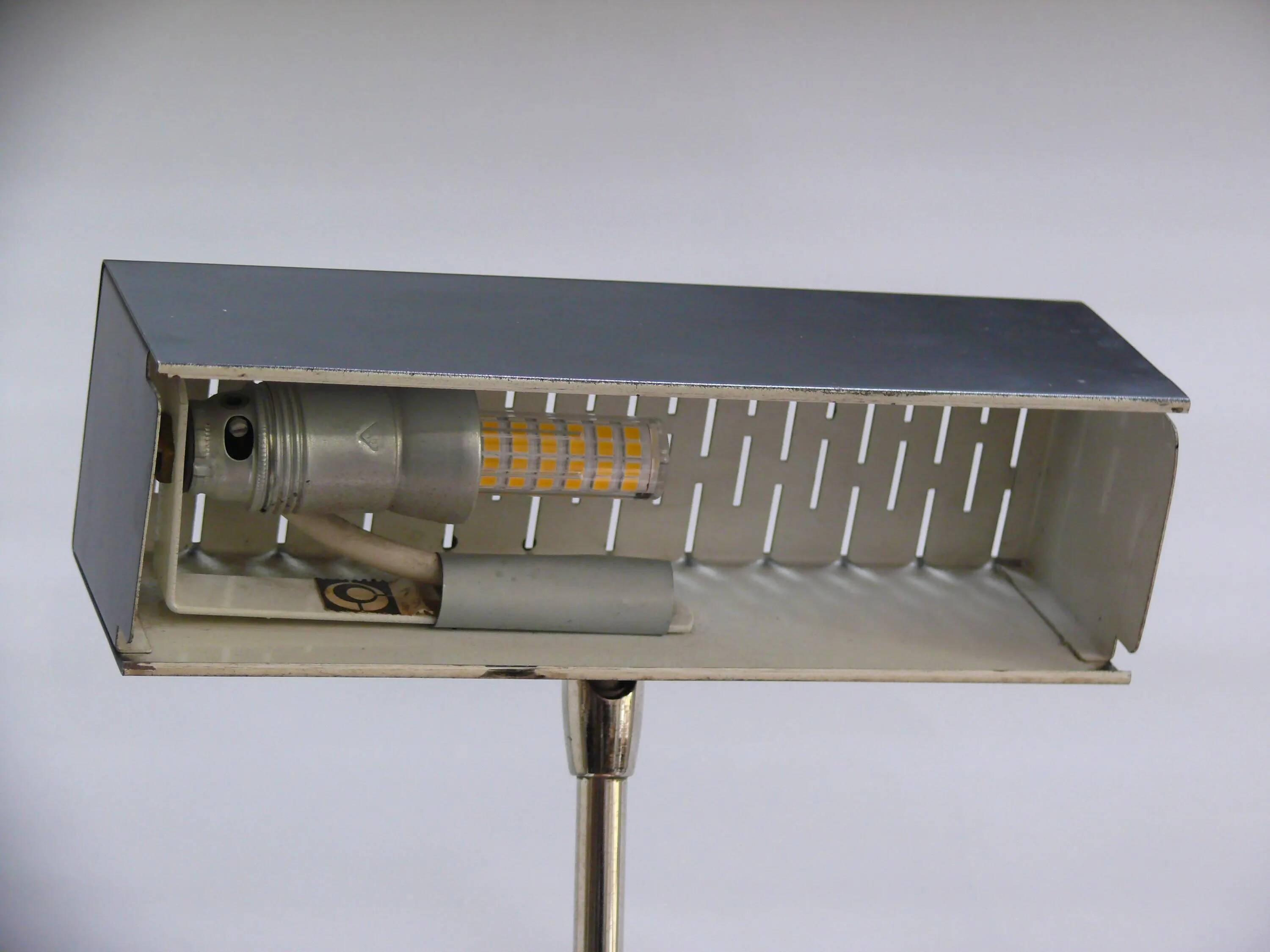 Cubic metal table lamp by Leclaire & Schäfer, 1960s