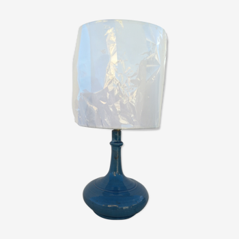 Lampe en céramique bleue