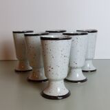 6 mazagrans in speckled sandstone