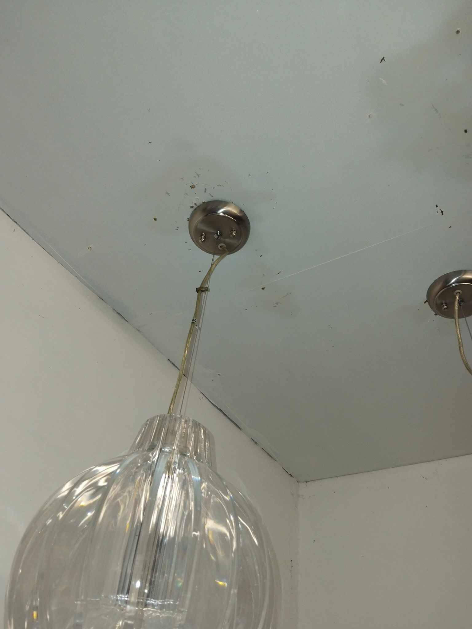 Set of 3 acrylic blade suspensions from the 70s