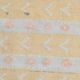 Soft Beige & Mustard Yellow Striped Wool Kilim Rug, 155x396