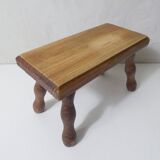 ancien petit Banc en bois marche pied vintage